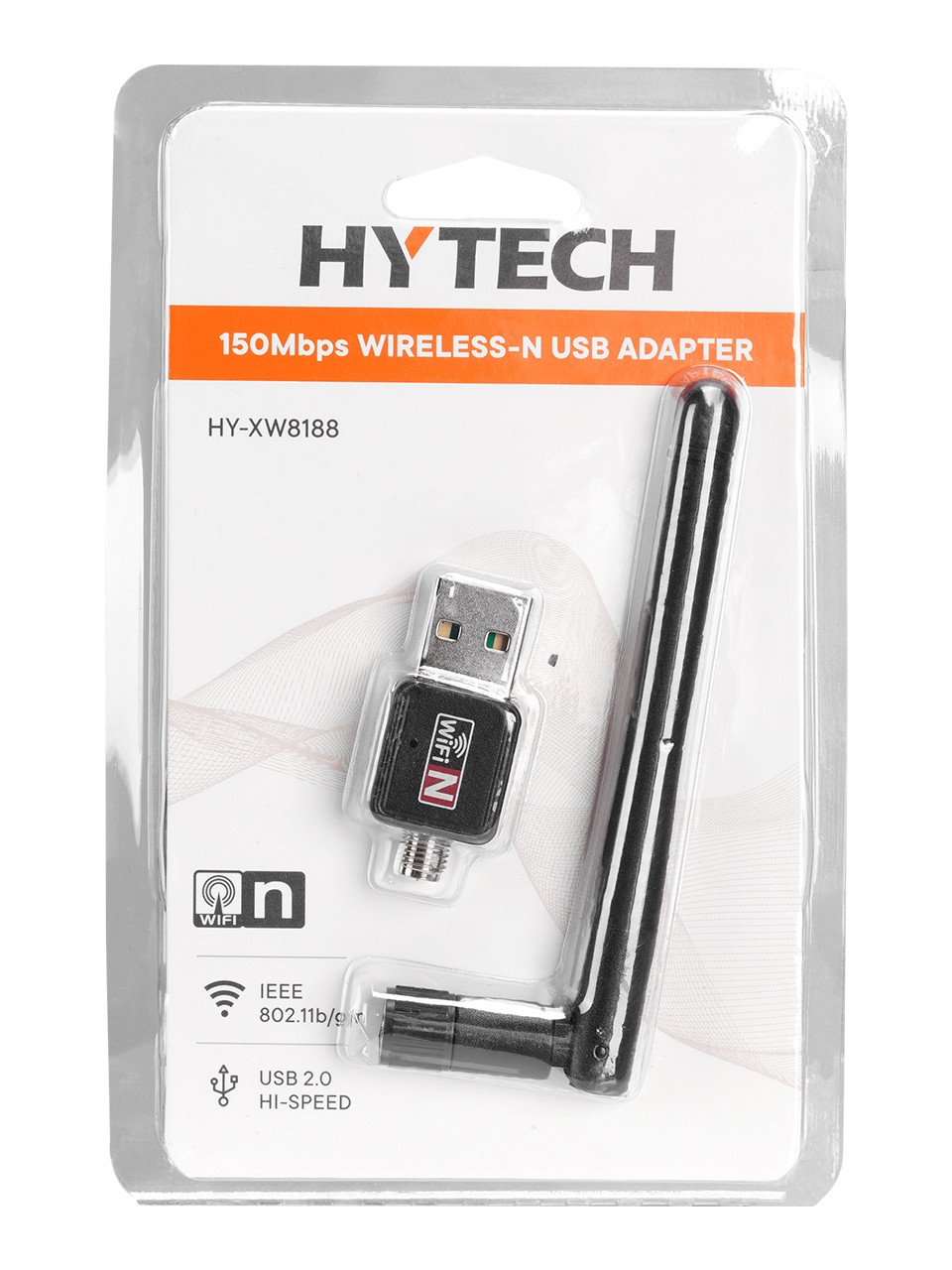 Bilişim Burada Hytech HY-XW8188 150MBPS 2-4ghz 2dbi Harici Antenli USB Kablosuz Adaptör